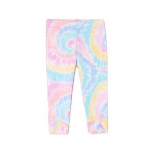 *Lowest Price* Girls Bow Legging Pastel Rainbow Tie-dye Capris sz: 4